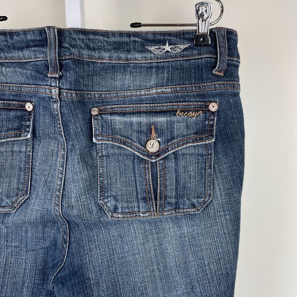 Lucaya Jeans Western Cowgirl Boot Cut Stretch Denim Womens 35 Waist‎ Size 17 - Picture 7 of 8